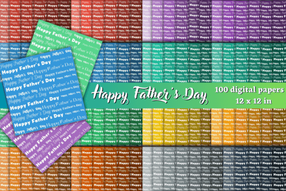 100 Colorful Happy Father's Day Papers