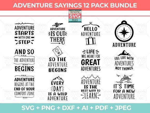 Adventure Quotes Svg Bundle: Elevating Creative Projects with Versatile Digital Assets