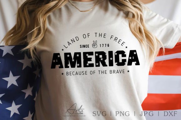 America T-Shirt Design 4th of July SVG