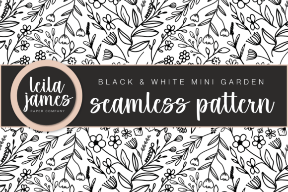 Black White Mini Garden Seamless Pattern: A Versatile Design Solution