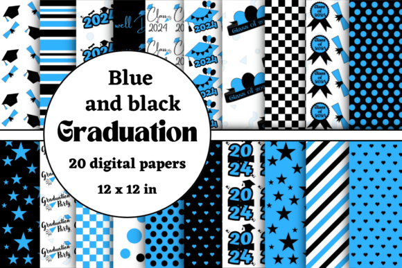 Blue and Black Graduation 2024 Papers