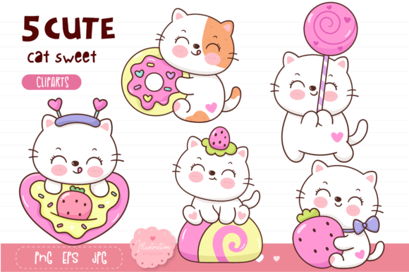 Cute Cat Birthday: Cat Sweet Kitten Baby