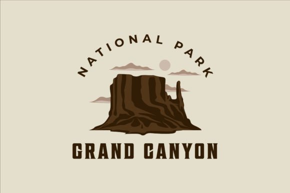 Grand Canyon Logo Vintage Vector Design: A Classic Symbol for Modern Adventures