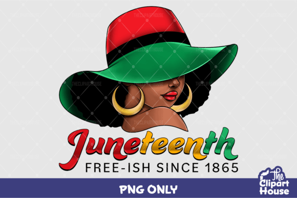 Juneteenth Sun Hat Woman: A Vibrant Design Asset