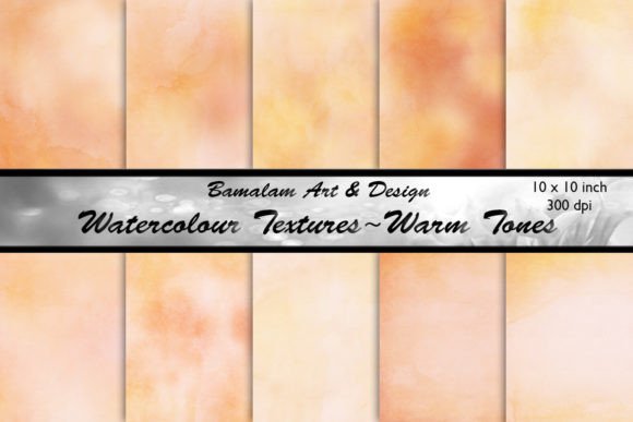 Transform Your Creative Projects with 10 Warm Tone Watercolour Textures