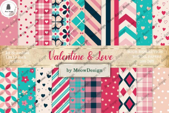 Transforming Digital Creativity with Valentine Digital Papers Scrapbooking