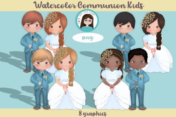 Watercolor Communion Kids: A Creative Digital Asset